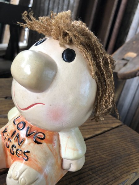 画像8: 70s Vintage Russ Berrie Wilbur Family Wilbur and Friends Ceramic Bank Love IN Kisses (A310) (8)
