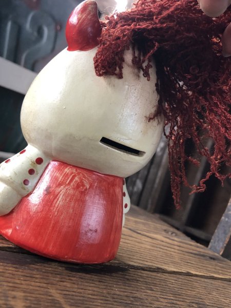画像9: 70s Vintage Russ Berrie Wilbur Family Wilbur and Friends Ceramic Bank CAUTION Red Hot Lover (A312) (9)