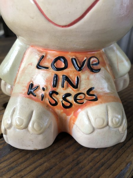 画像11: 70s Vintage Russ Berrie Wilbur Family Wilbur and Friends Ceramic Bank Love IN Kisses (A310) (11)