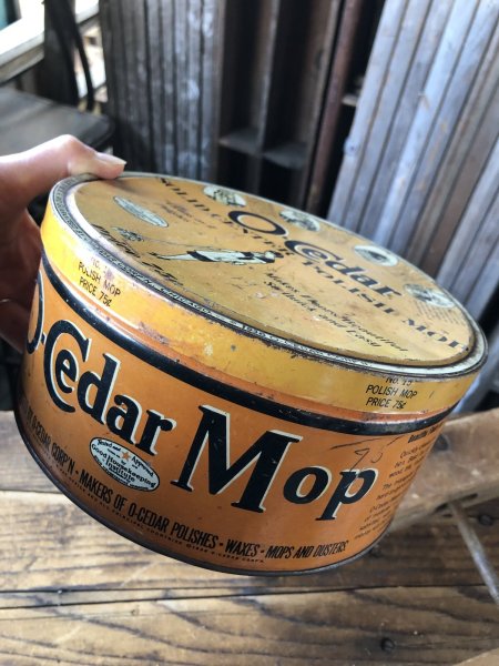 画像16: 30s Vintage O-Cedar Polish Mop Tin Can (A316) (16)