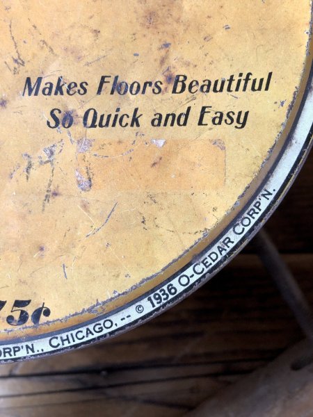 画像12: 30s Vintage O-Cedar Polish Mop Tin Can (A316) (12)