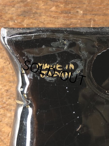 画像11: 50s Vintage Japan Porcelain Black Hand Ashtray Jewelry Trinket Bowl (A320) (11)