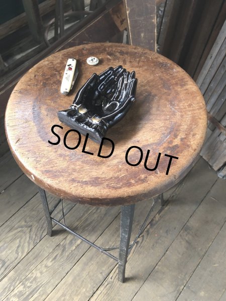 画像12: 50s Vintage Japan Porcelain Black Hand Ashtray Jewelry Trinket Bowl (A320) (12)