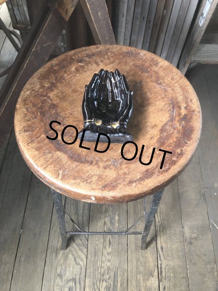 画像16: 50s Vintage Japan Porcelain Black Hand Ashtray Jewelry Trinket Bowl (A320) (16)