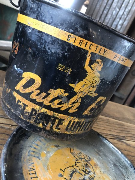 画像8: Vintage Dutch Boy White Lead Paint Can Bucket Pail (A323) (8)