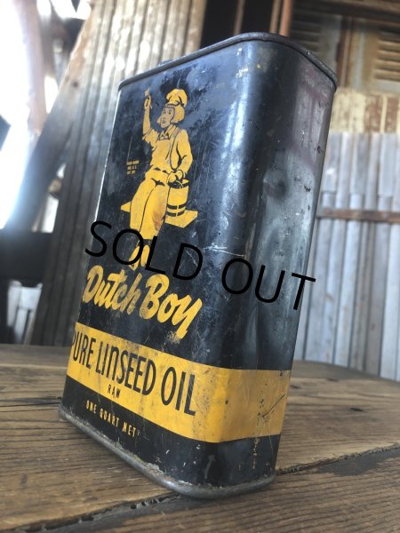 画像5: Vintage Dutch Boy Paint Linseed Oil One Quart Can (A321) (5)