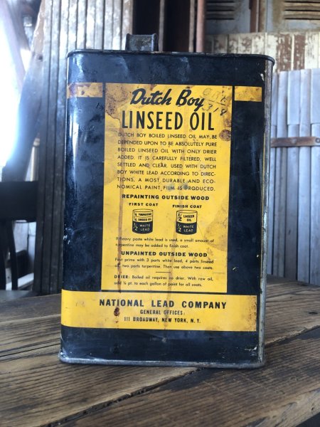 画像5: Vintage Dutch Boy Paint Linseed Oil 7 3/4 Can (A322) (5)