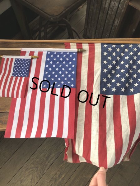 画像11: Vintage Stars and Stripes United States American Flag 50 Stars 79cm /29x42 cm (A327) (11)