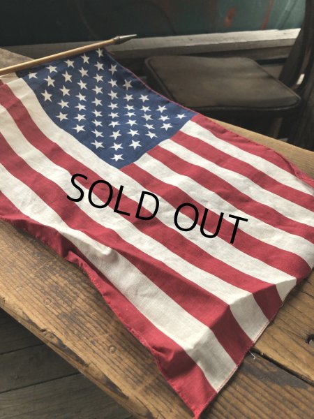 画像5: Vintage Stars and Stripes United States American Flag 50 Stars 79cm /29x42 cm (A327) (5)