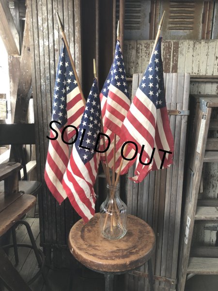 画像10: Vintage Stars and Stripes United States American Flag 50 Stars 79cm /29x42 cm (A327) (10)