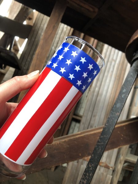 画像7: Vintage Groovy American Old Glory Stars and Stripes Glass 45 (A333) 　 (7)