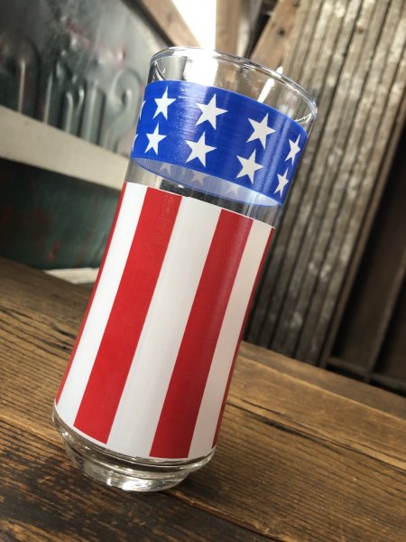 画像4: Vintage Groovy American Old Glory Stars and Stripes Glass 22 (A330) 　 (4)