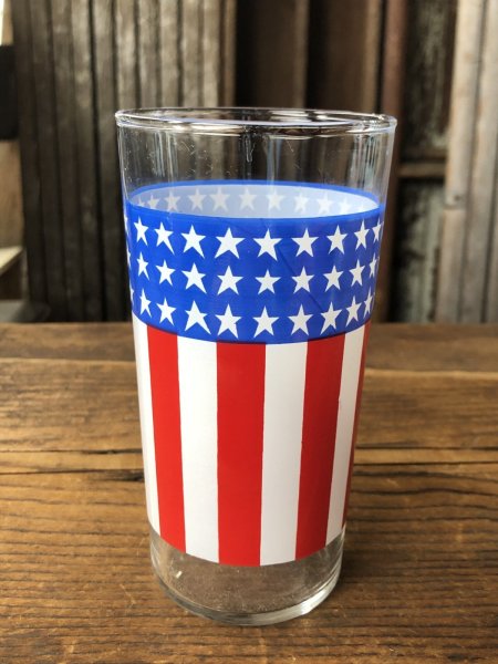 画像1: Vintage Groovy American Old Glory Stars and Stripes Glass 72 (A332) 　 (1)