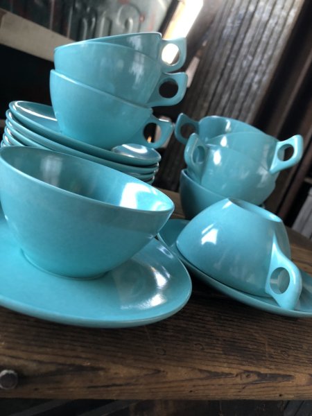 画像10: Vintage BRANCHELL Melmac Turquoise blue C/S (A349) (10)