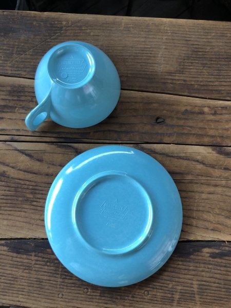 画像6: Vintage BRANCHELL Melmac Turquoise blue C/S (A349) (6)