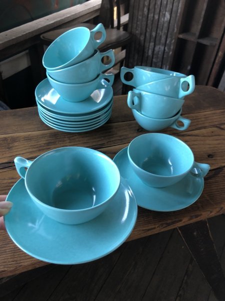 画像10: Vintage BRANCHELL Melmac Turquoise blue C/S (A351) (10)