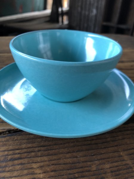 画像4: Vintage BRANCHELL Melmac Turquoise blue C/S (A349) (4)