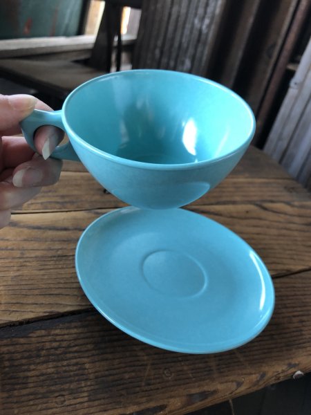 画像9: Vintage BRANCHELL Melmac Turquoise blue C/S (A352) (9)