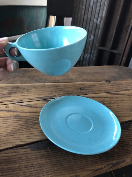 画像9: Vintage BRANCHELL Melmac Turquoise blue C/S (A351) (9)