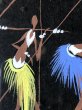 画像13: 50s Vintage MCM African Tribal Art w/Frame SET (A358) (13)
