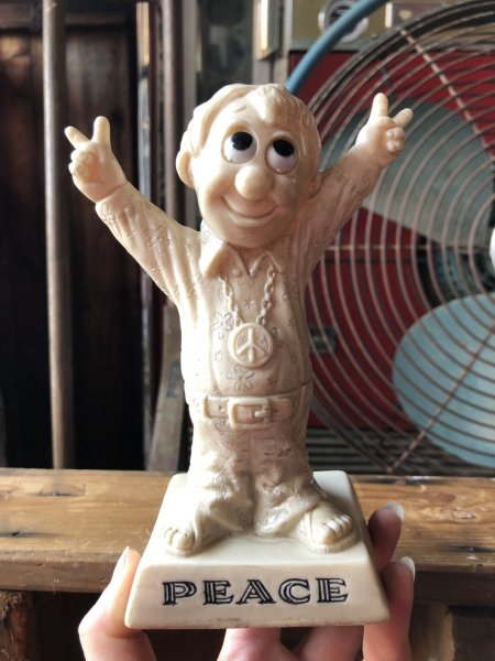 画像15: 70s Vintage Russ and Berry PEACE Sillisculpts Figure Message Doll (A361)  (15)