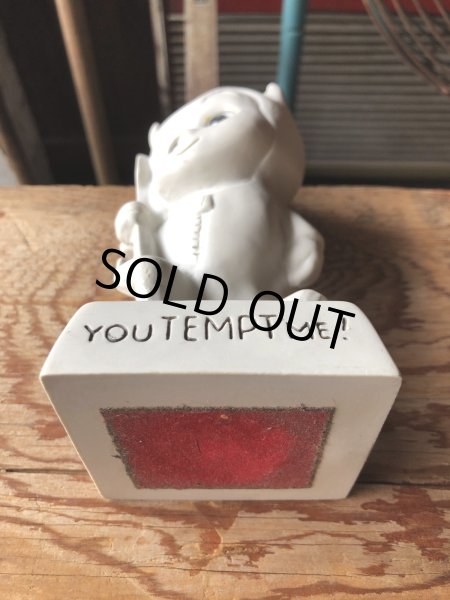 画像7: 70s Vintage American Greetings Co WHITE DEVIL Message Doll " YOU TEMPT ME! " (A362)  (7)