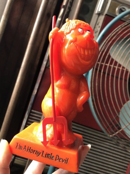 画像14: 70s Vintage Russ and Berry RED DEVIL Sillisculpts Figure Message Doll “ I'm A Horny Little Devil ” (A363)  (14)