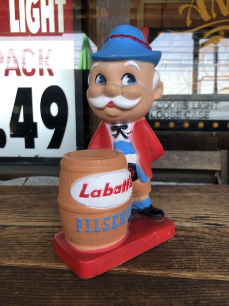 画像1: 70s Vintage LABATT'S PILSNER Beer Advertising Vinyl Doll (A364) (1)
