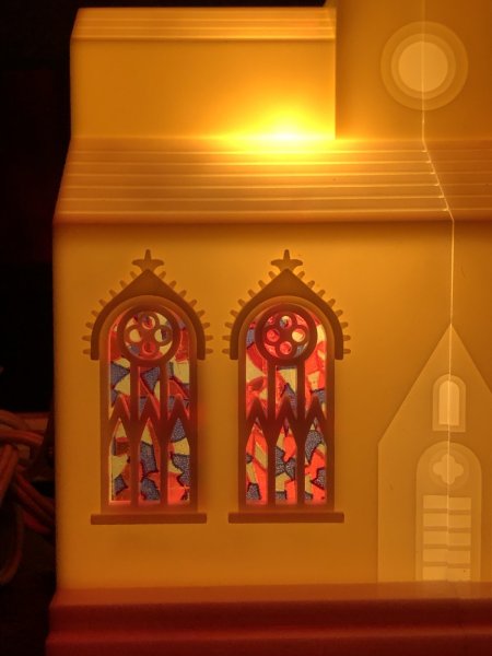 画像21: 50s Vintage Raylite Lighted Musical Windup Church (A382) (21)