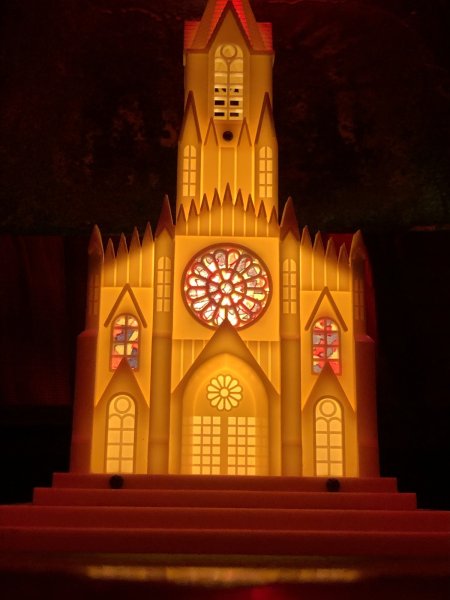 画像24: 50s Vintage Raylite Lighted Musical Windup Church (A382) (24)