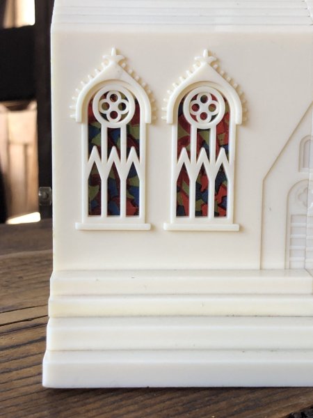 画像13: 50s Vintage Raylite Lighted Musical Windup Church (A382) (13)