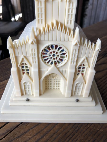 画像4: 50s Vintage Raylite Lighted Musical Windup Church (A382) (4)