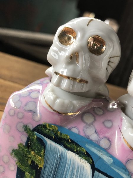 画像7: Vintage Nodding Skulls Salt and Pepper Ceramic Shakers Made in JAPAN (A389) (7)