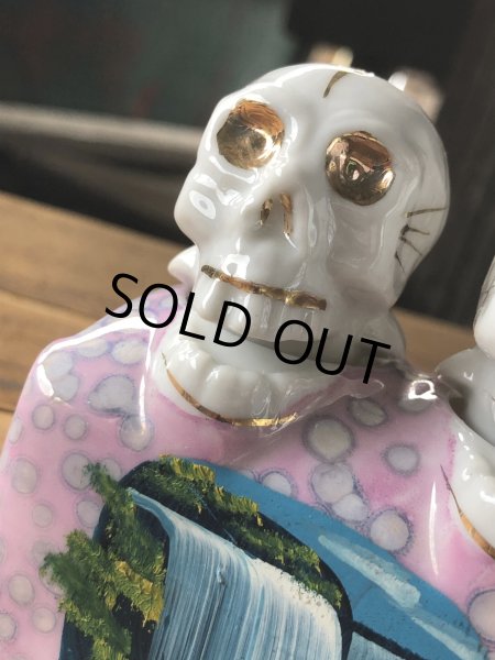 画像7: Vintage Nodding Skulls Salt and Pepper Ceramic Shakers Made in JAPAN (A389) (7)