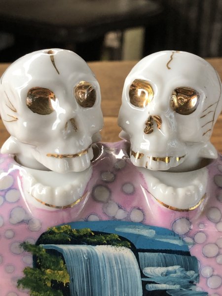 画像13: Vintage Nodding Skulls Salt and Pepper Ceramic Shakers Made in JAPAN (A389) (13)