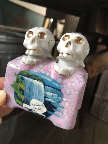 画像18: Vintage Nodding Skulls Salt and Pepper Ceramic Shakers Made in JAPAN (A389) (18)