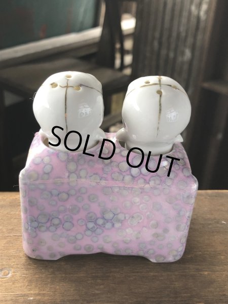 画像3: Vintage Nodding Skulls Salt and Pepper Ceramic Shakers Made in JAPAN (A389) (3)