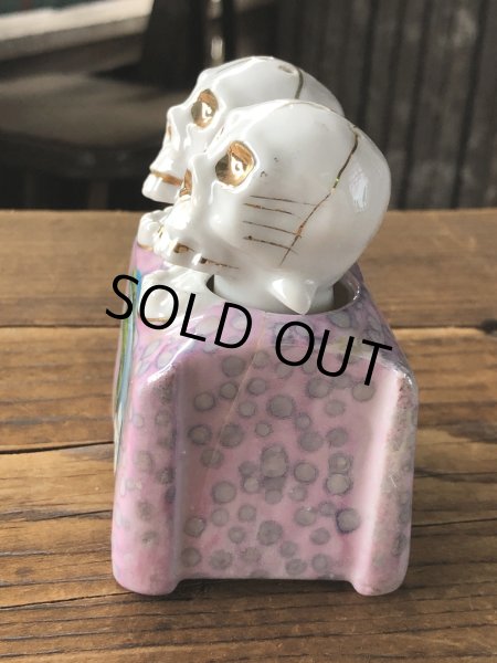画像14: Vintage Nodding Skulls Salt and Pepper Ceramic Shakers Made in JAPAN (A389) (14)