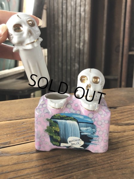 画像12: Vintage Nodding Skulls Salt and Pepper Ceramic Shakers Made in JAPAN (A389) (12)