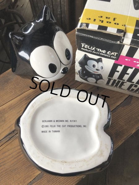 画像5: 90s Vintage Felix The Cat Ceramic Cookie Jar w/box (A390) (5)