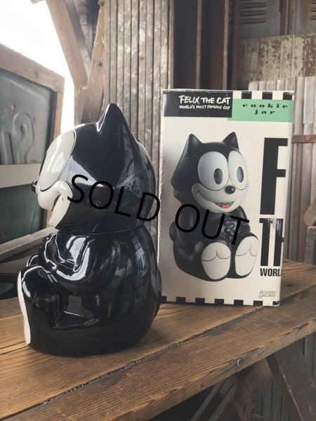 画像2: 90s Vintage Felix The Cat Ceramic Cookie Jar w/box (A390) (2)