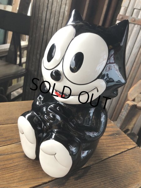 画像12: 90s Vintage Felix The Cat Ceramic Cookie Jar w/box (A390) (12)