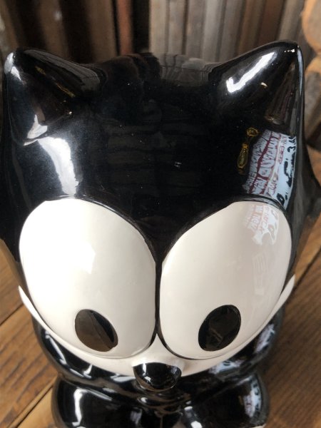 画像16: 90s Vintage Felix The Cat Ceramic Cookie Jar w/box (A390) (16)