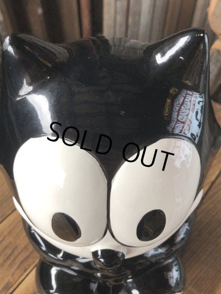 画像16: 90s Vintage Felix The Cat Ceramic Cookie Jar w/box (A390) (16)