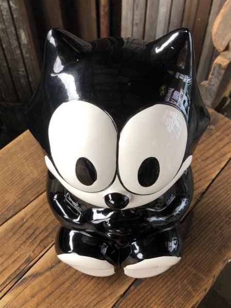 画像15: 90s Vintage Felix The Cat Ceramic Cookie Jar w/box (A390) (15)
