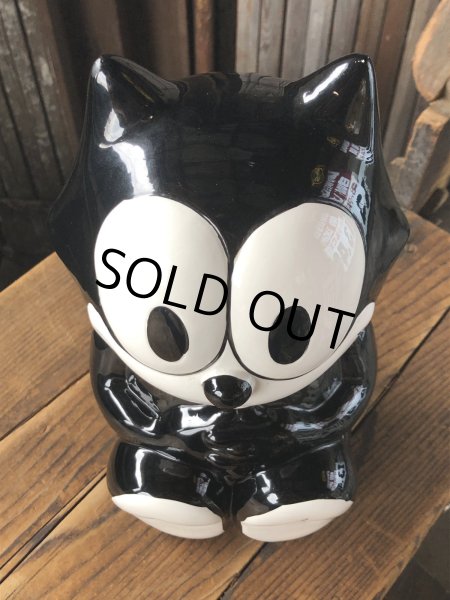 画像15: 90s Vintage Felix The Cat Ceramic Cookie Jar w/box (A390) (15)