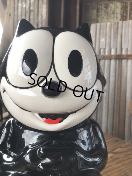 画像8: 90s Vintage Felix The Cat Ceramic Cookie Jar w/box (A390) (8)
