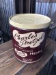 画像1: Vintage Charles Chips Advertising Pretzels Tin Can (A392) (1)