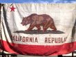 画像1: Vintage Large California Republic The BEAR Flag AJAX Cotton Paramount Flag Co 120ｘ185 cm (A399)  (1)