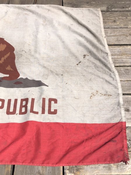 画像8: Vintage Large California Republic The BEAR Flag AJAX Cotton Paramount Flag Co 120ｘ185 cm (A399)  (8)